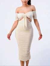 Load image into Gallery viewer, Off The Shoulder Side Cut Dress
