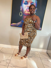 Load image into Gallery viewer, Leopard Print Ruched Dress
